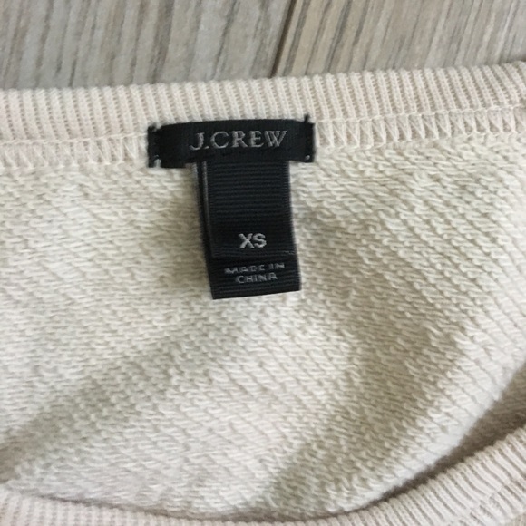 J Crew tan cream sweater sweatshirt- worn one time long xs - Picture 3 of 3